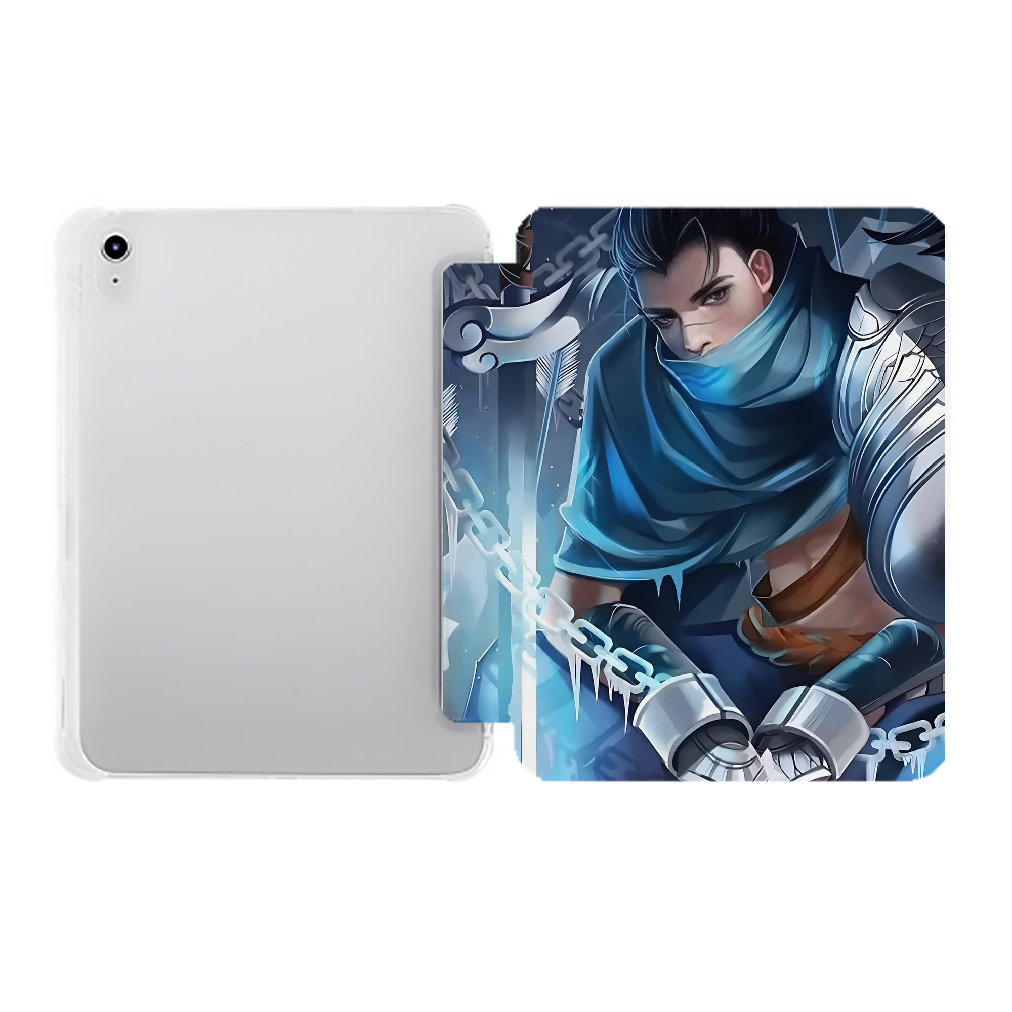 （画像用） リーグ・オブ・レジェンド League of Legends LOL IPad ケース ペン収納付き 三つ折りスタンド PUレザー×シリコン 対応機種9.5/10.5/10.9インチ